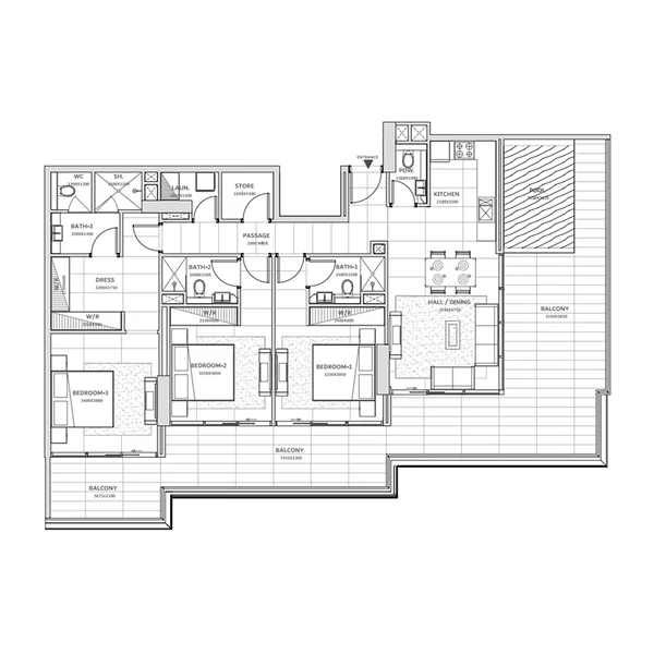 3 bedroom Apartments -  Solanki One