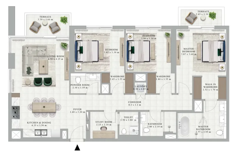 3.0 bedrooms apartments - Golf Hillside