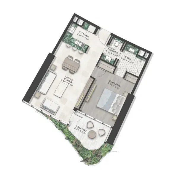 1.0 bedroom apartments - Safa One de Grisogono