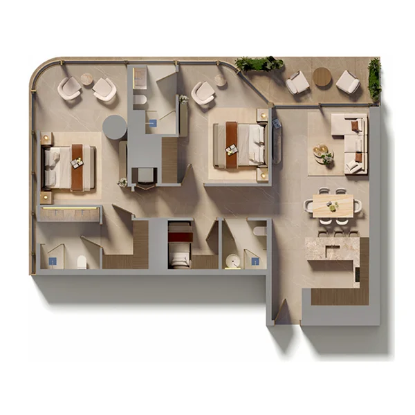 2,5 bedroom Apartments - Sol Luxe
