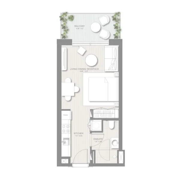 0.0 bedroom apartments - Sol Levante