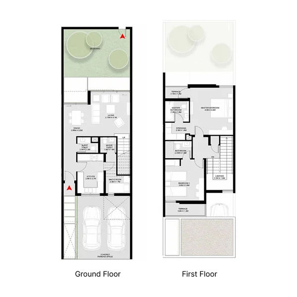 2 bedroom Townhouse - Masaar 2 Coral