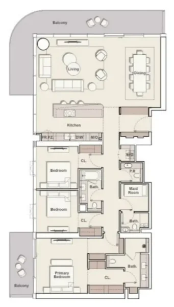 3.0 bedrooms apartments - The Meriva Collection