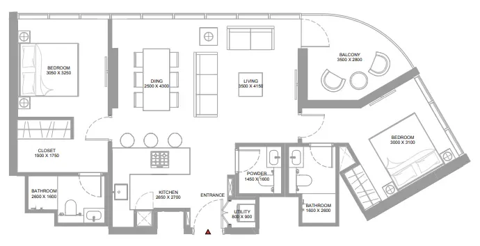 2.0 bedrooms apartments - Yachtside Marina Residences