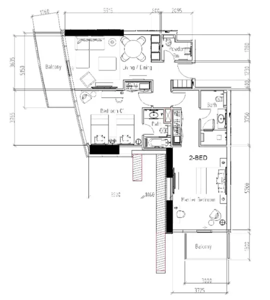 2.0 bedrooms apartments - Damac Hills - Radisson Dubai
