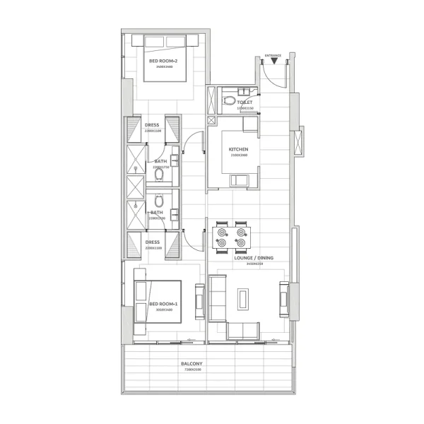 2.0 bedrooms apartments - Solanki One