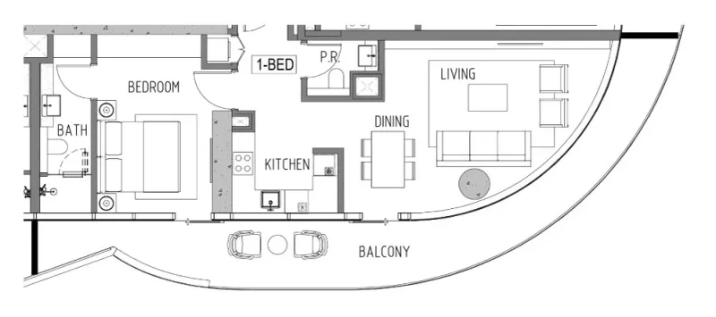 1.0 bedroom apartments - Volta