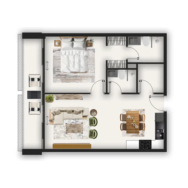 1 bedroom Apartments -  MAAK Residence