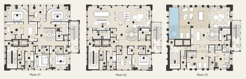 5.0 bedrooms apartments - Waldorf Astoria Residences
