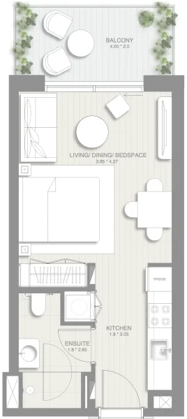 0.0 bedroom apartments - Sol Levante
