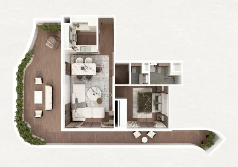 1.0 bedroom apartments - Barari Gate by ADE