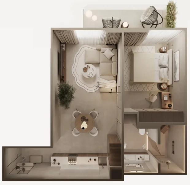 1.0 bedroom apartments - Oak Yard