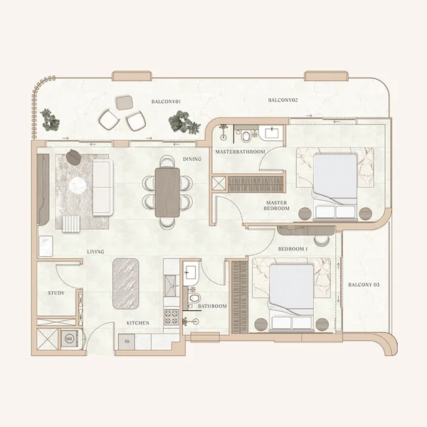 2 bedroom Apartments -  La Vue by MAAIA