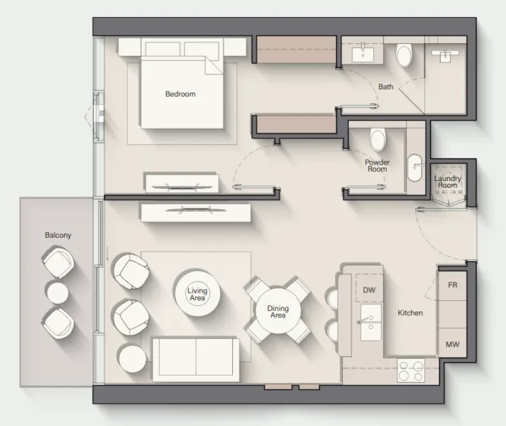 1.0 bedroom apartments - Costa Mare