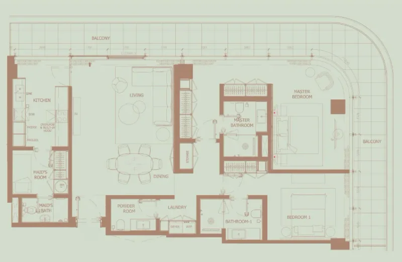 2.0 bedrooms apartments - Eden House The Park