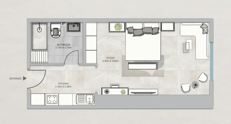 0.0 bedroom apartments - Sky Gardens Tower