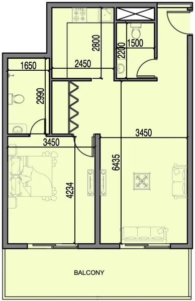 1.0 bedroom apartments - Al Haseen Residences 3