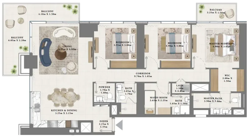 3.0 bedrooms apartments - Altan