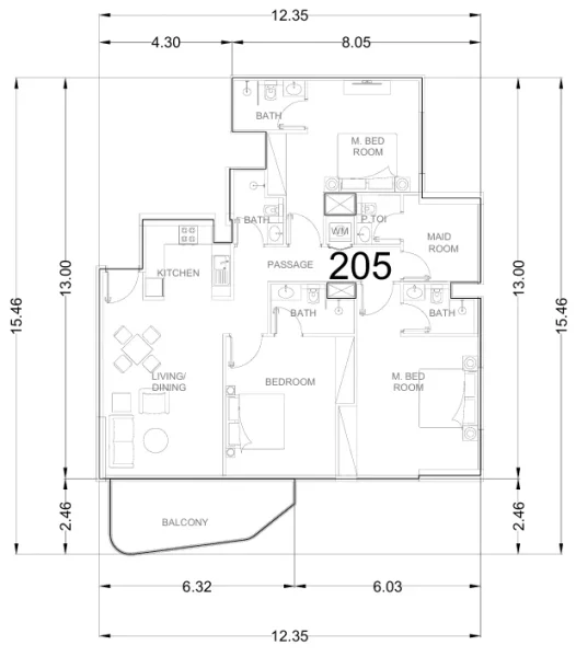 3.0 bedrooms apartments - Whitecliffs Residences