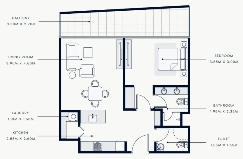 1.0 bedroom apartments - Riviera Rêve