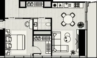 1.0 bedroom apartments - Iconic Tower