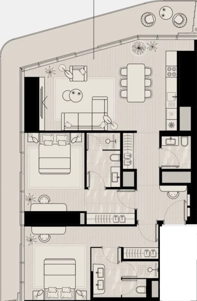 2.0 bedrooms apartments - LIV Maritime