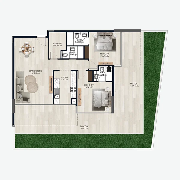 2 bedroom Apartments - Reem by Vision