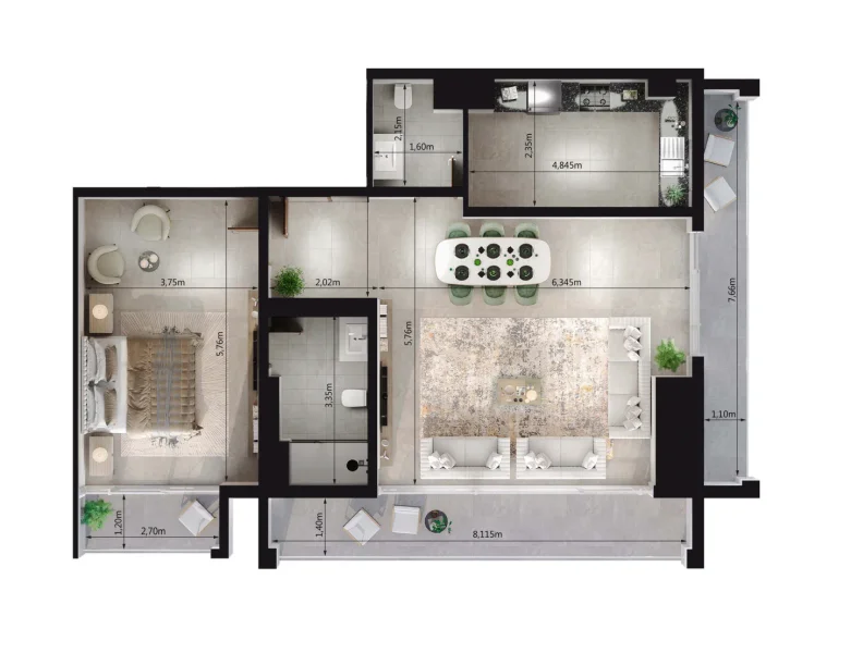 1.0 bedroom apartments - Uniestate Millennium Tower