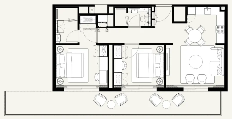 2.0 bedrooms apartments - Azizi Noura