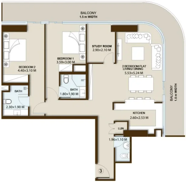 2.0 bedrooms apartments - PG Maison