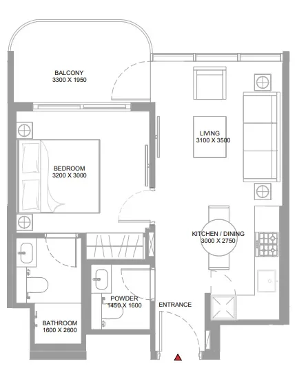 1.0 bedroom apartments - Yachtside Marina Residences