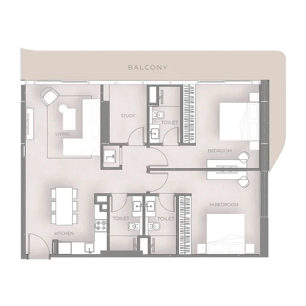2 bedroom Apartments - Beverly Grande