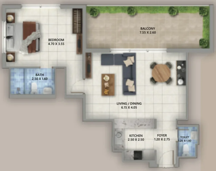 1.0 bedroom apartments - Linden Residences