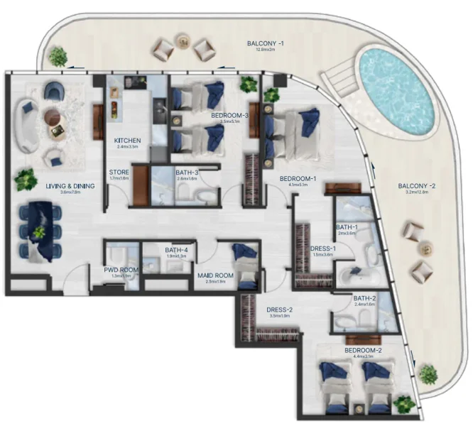 3.0 bedrooms apartments - Acacia by BNW Developments