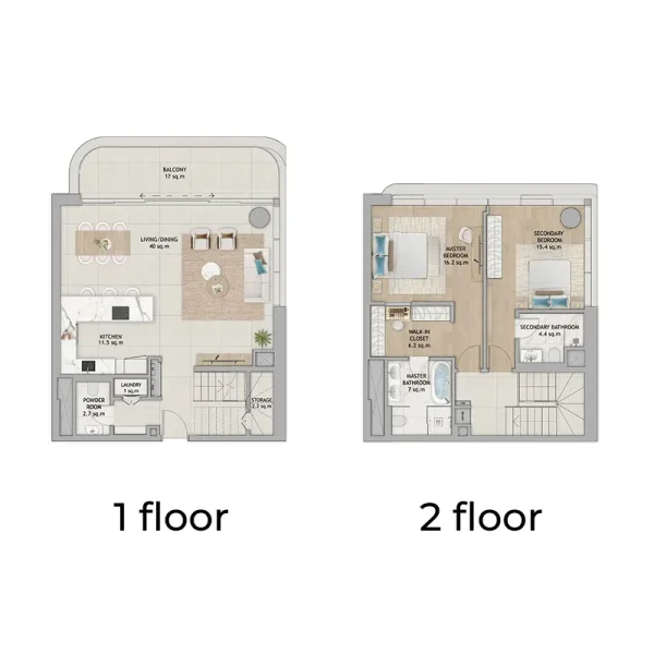 2.5 bedrooms duplex - Fahid Beach Terraces