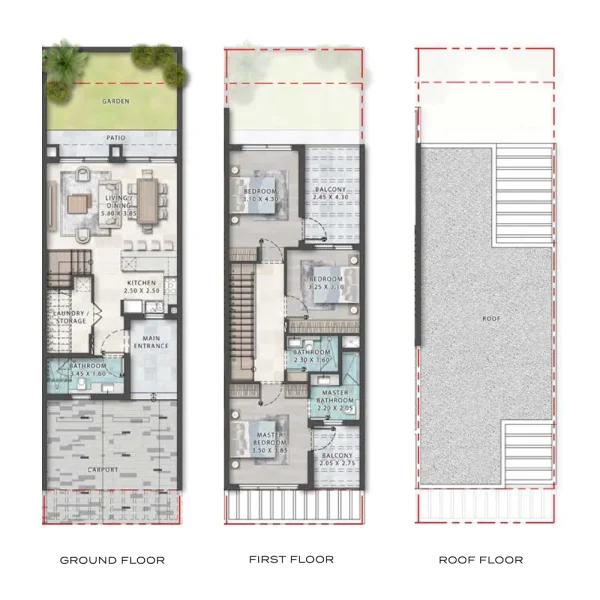 3.0 bedrooms townhouse - Damac Hills - Ivory