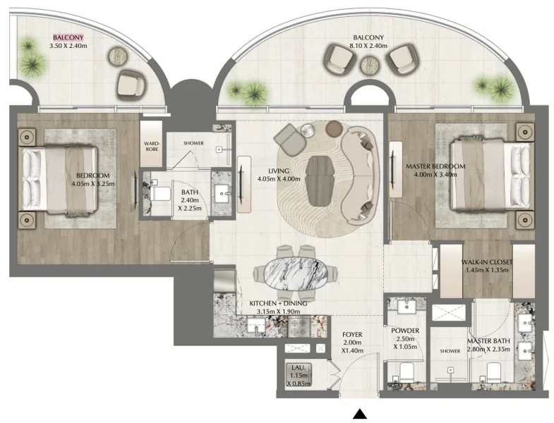 2.0 bedrooms apartments - One Residence