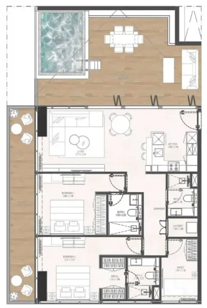 2.0 bedrooms apartments - Gharbi 2 Residences