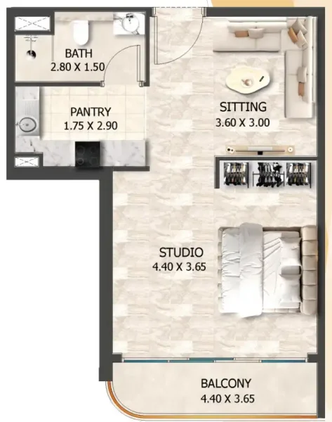 0.0 bedroom apartments - Crystal Tower by VHS