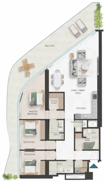 3.0 bedrooms apartments - Oystra