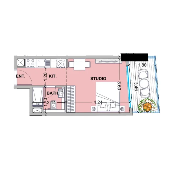 0.0 bedroom apartments - Celesto 4