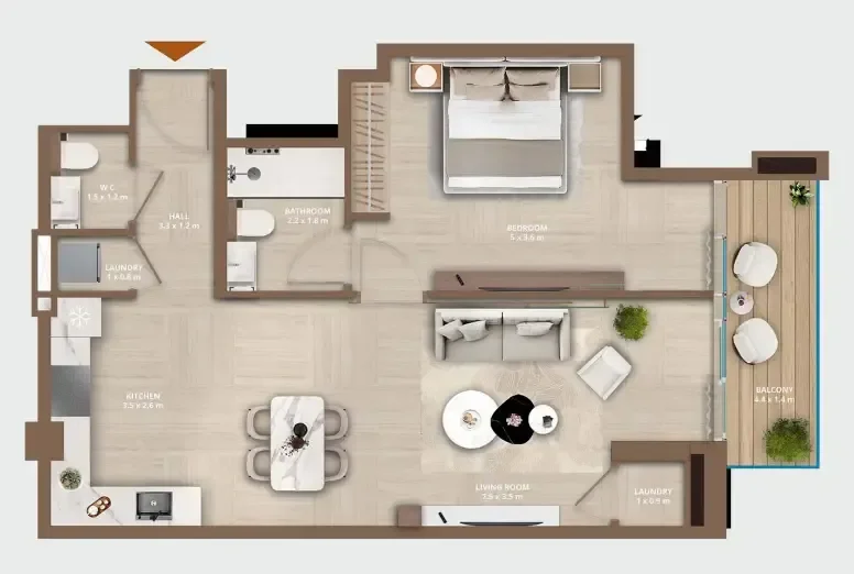 1.0 bedroom apartments - Celeste by HRE