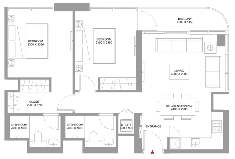 2.0 bedrooms apartments - Starline Beach Residences