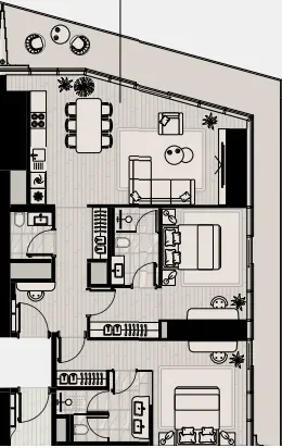 2.0 bedrooms apartments - Iconic Tower