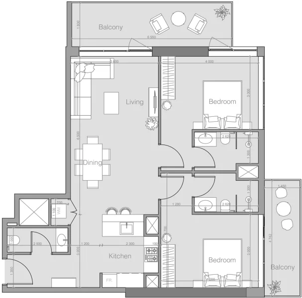 2.0 bedrooms apartments - Ozone 1