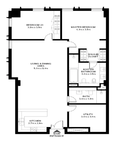 2.0 bedrooms apartments - Al Waha
