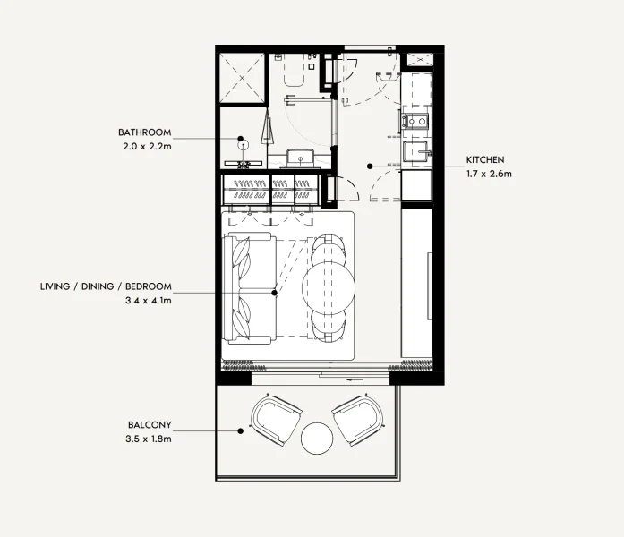 0.0 bedroom apartments - Azizi Gabriel