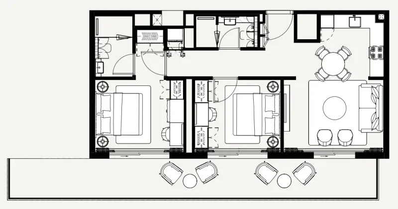 2.0 bedrooms apartments - Azizi Noura