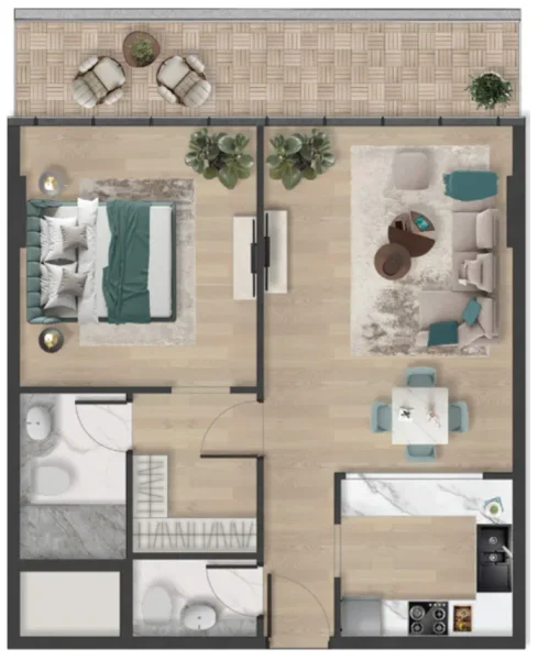 1.0 bedroom apartments - Pelagia