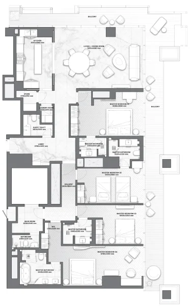 4.0 bedrooms apartments - DaVinci